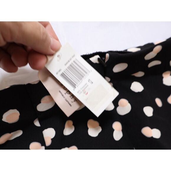 Philosophy Womens Dot Print Back Zip Skirt Black/Pink/White Size 12 Midi - Picture 3 of 10